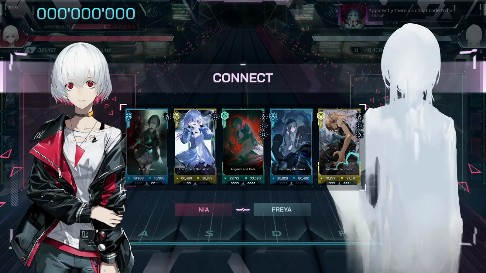 CONNECT lobby in In Falsus staging NIA against FREYA over a five-card deck for Apparently ULT 10