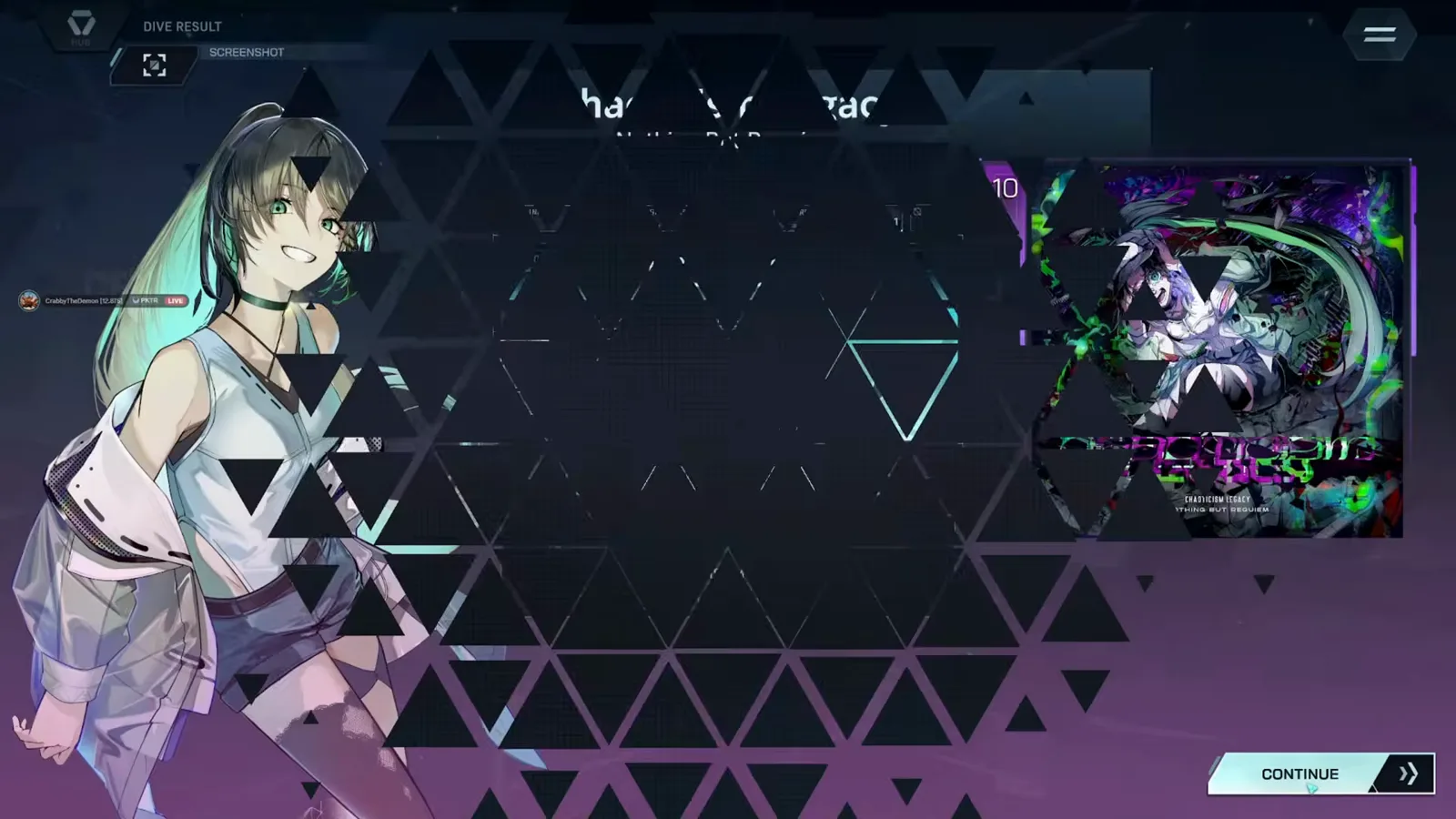 インファルサスで Arc 3 の遭遇戦をクリアした後に表示されるカードアート解禁の演出画面