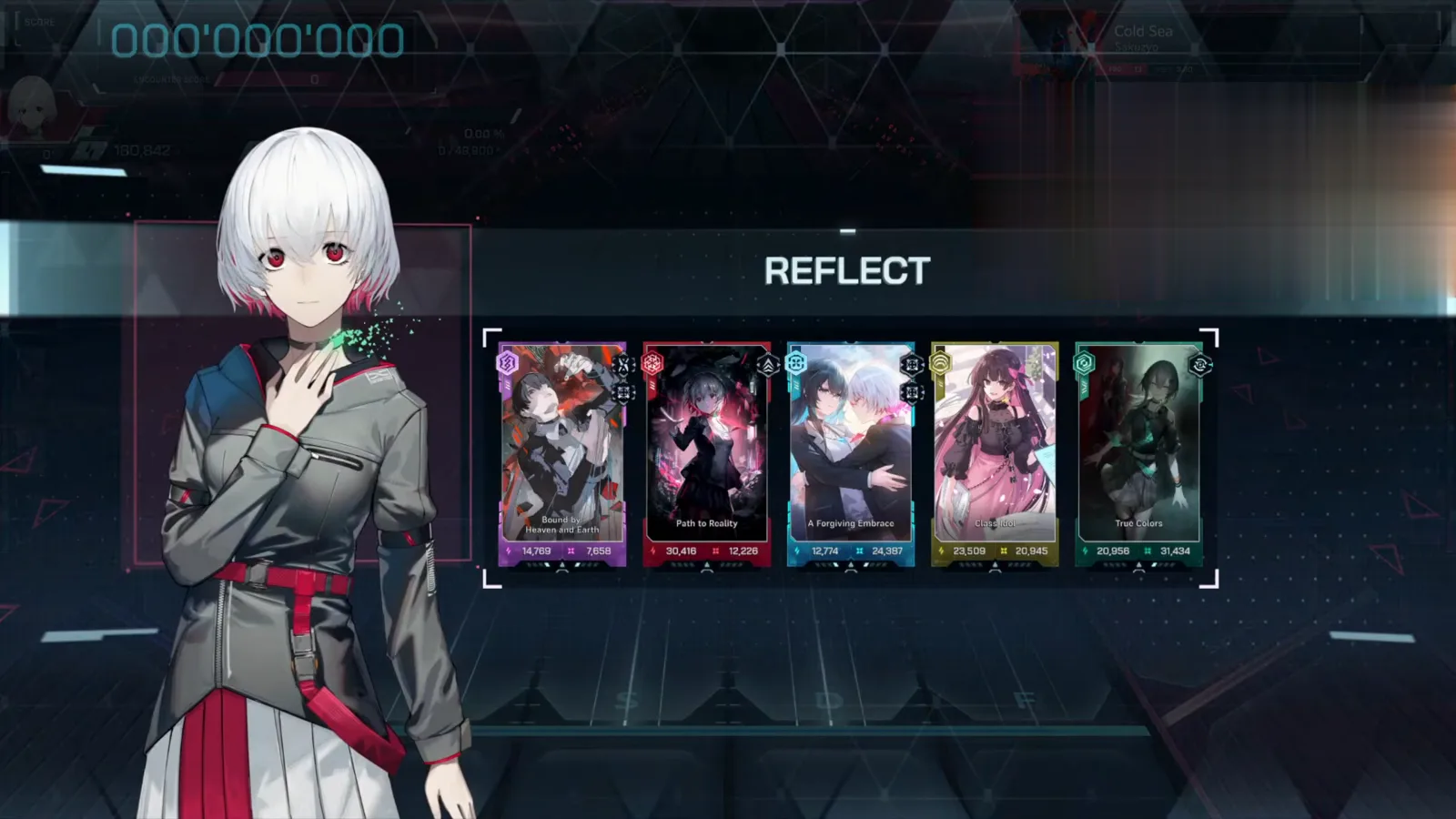 REFLECT loadout for Cold Sea FBD 13 in In Falsus — NIA fronting five named cards before a note is played
