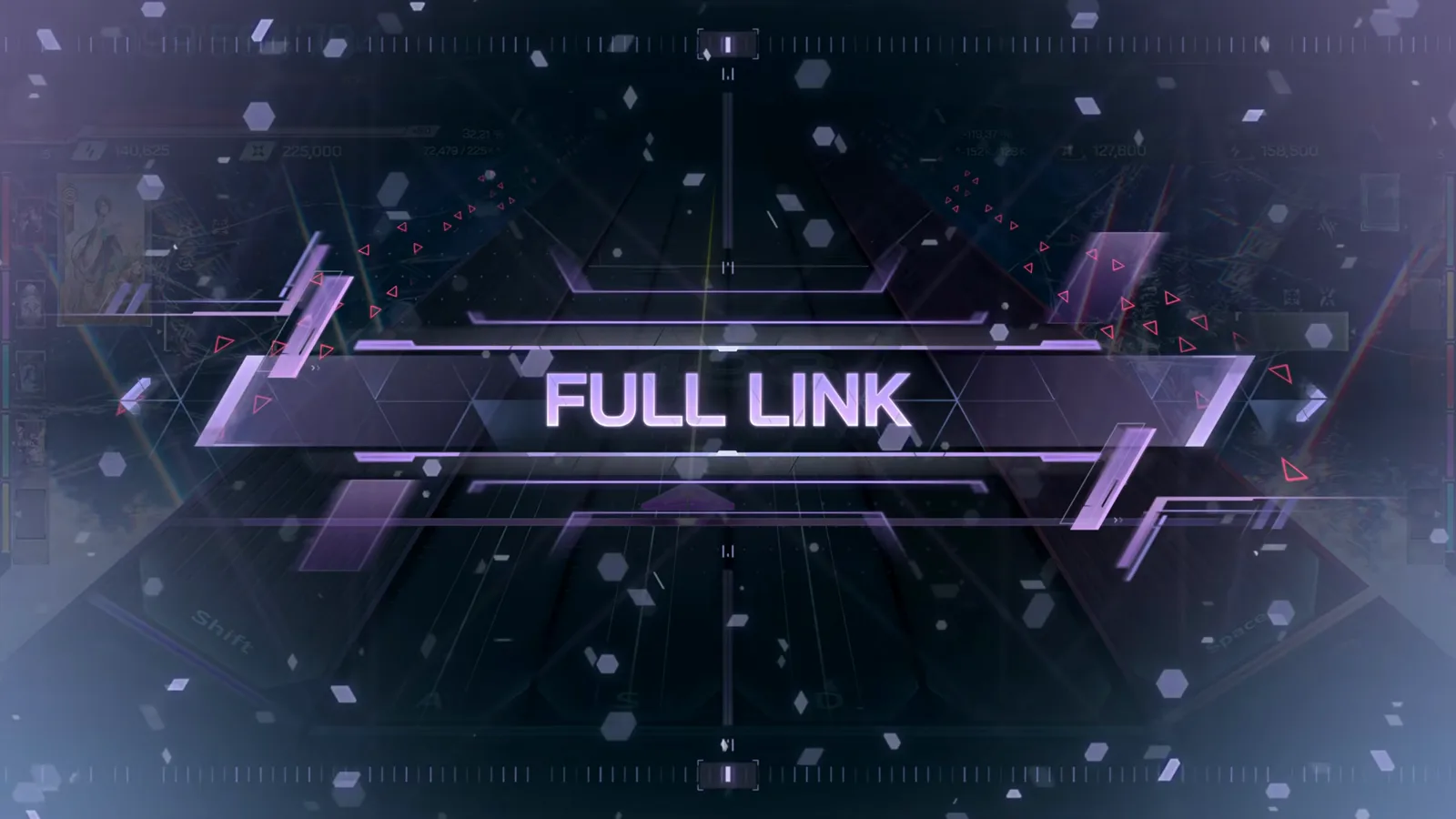 FULL LINK banner over the hex void confirming a no-BREAK run of Cryogenic EVO 5 in In Falsus