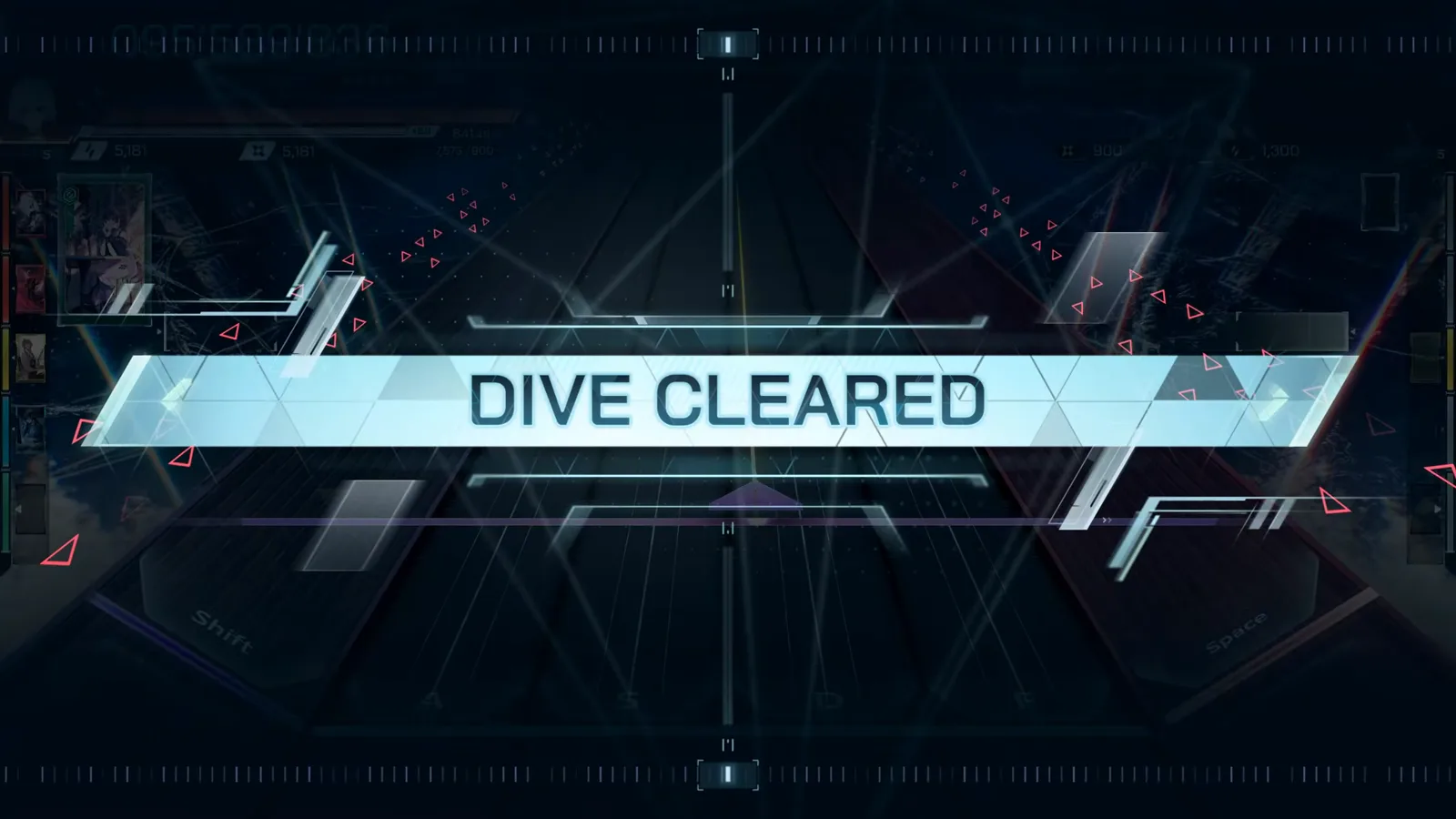 DIVE CLEARED DIVE CLEARED banner over the hex void ending vwv's Cryogenic FBD 12 run in In Falsus