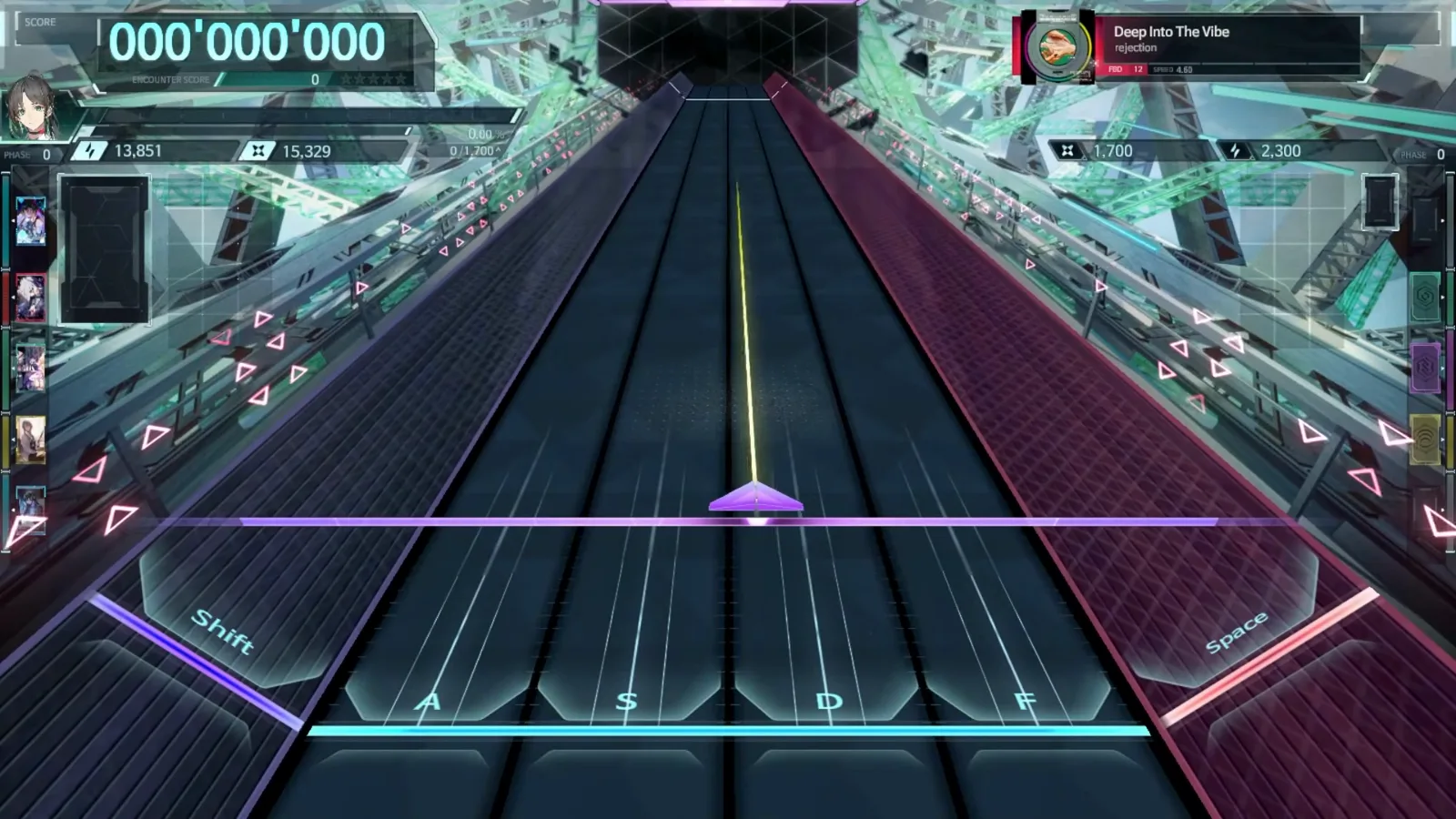 In Falsus FBD 12 staged highway for Deep Into The Vibe at 000'000'000 before the first note reaches the judgement line