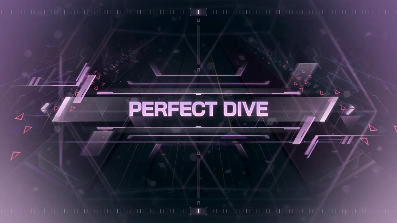 The PERFECT DIVE banner In Falsus PERFECT DIVE banner over the emptied highway after the init() FBD 11 dive lands all 1,469 notes as EXACT