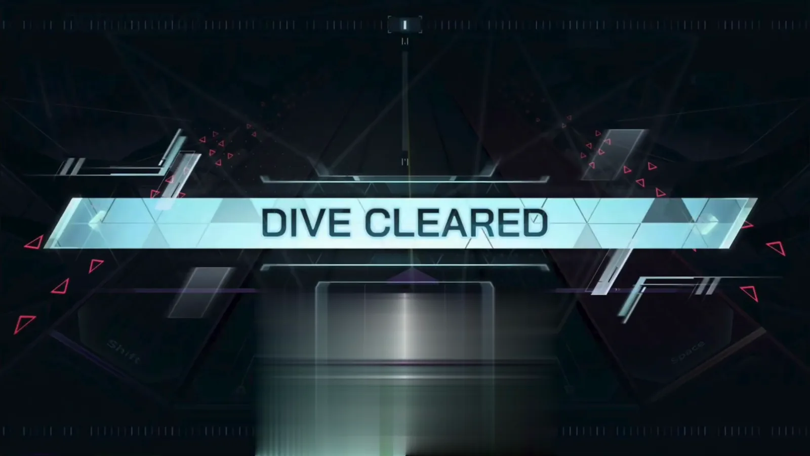 DIVE CLEARED — first try The DIVE CLEARED banner drops over the darkened In Falsus highway with the score frozen at 093'157'247.