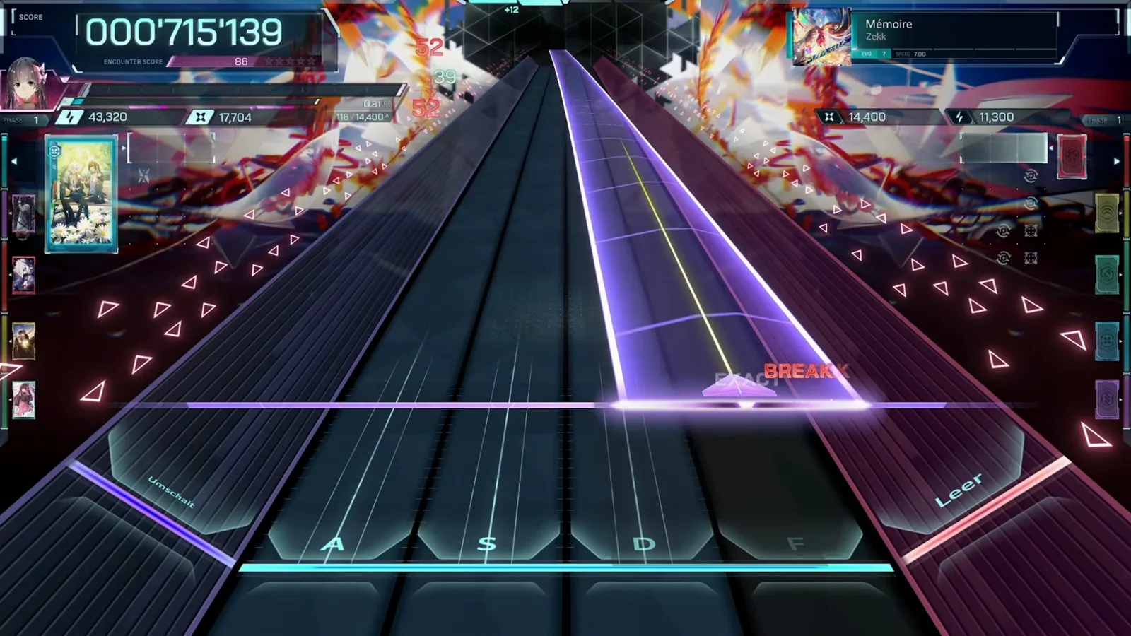The first wide beam of Mémoire EVO 7 costs this In Falsus run a red BREAK tag right at the judgement line.
