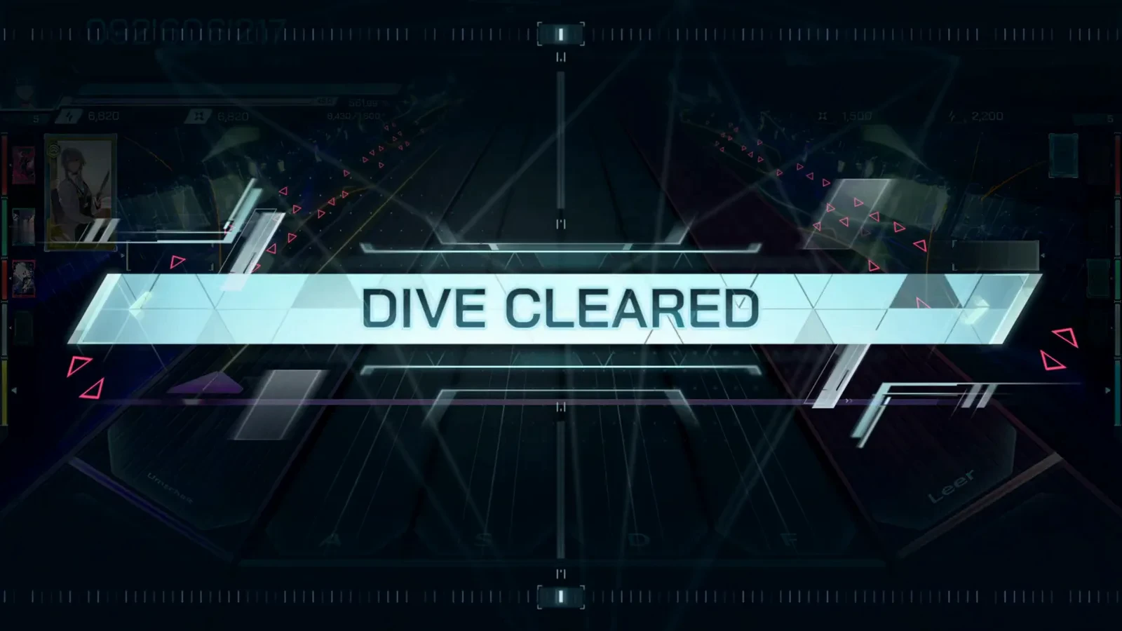 Memories in Noise ULT 9 DIVE CLEARED banner in In Falsus stretching over the emptied highway with the HUD frozen at 092'606'217