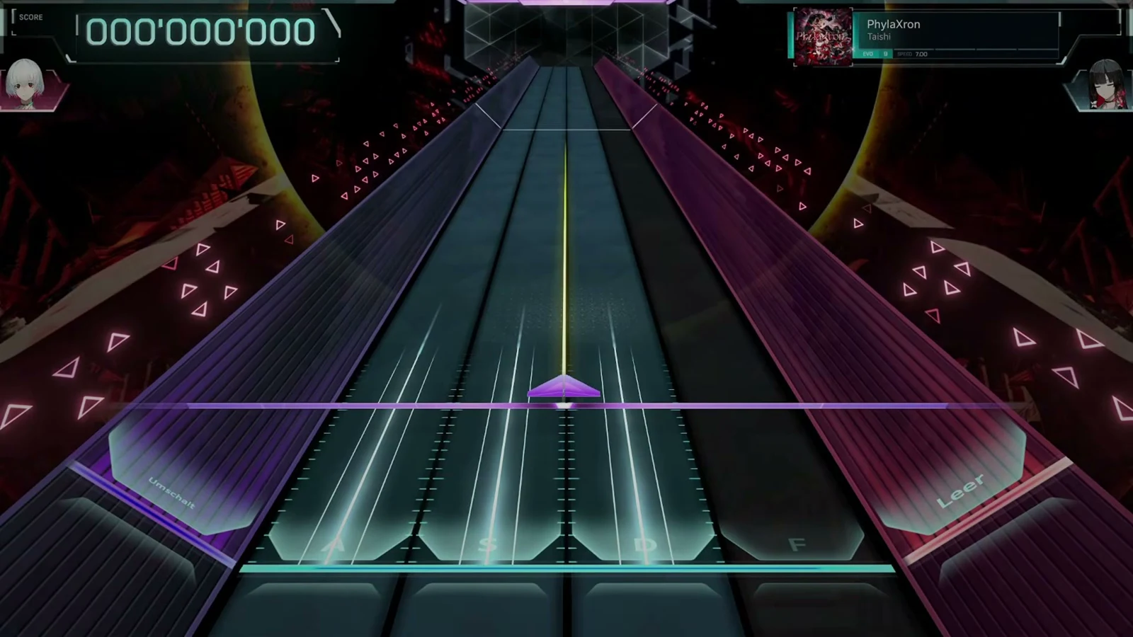 PhylaXron EVO 9 highway staged at 000'000'000 in In Falsus with the song panel reading Taishi and SPEED 7.00