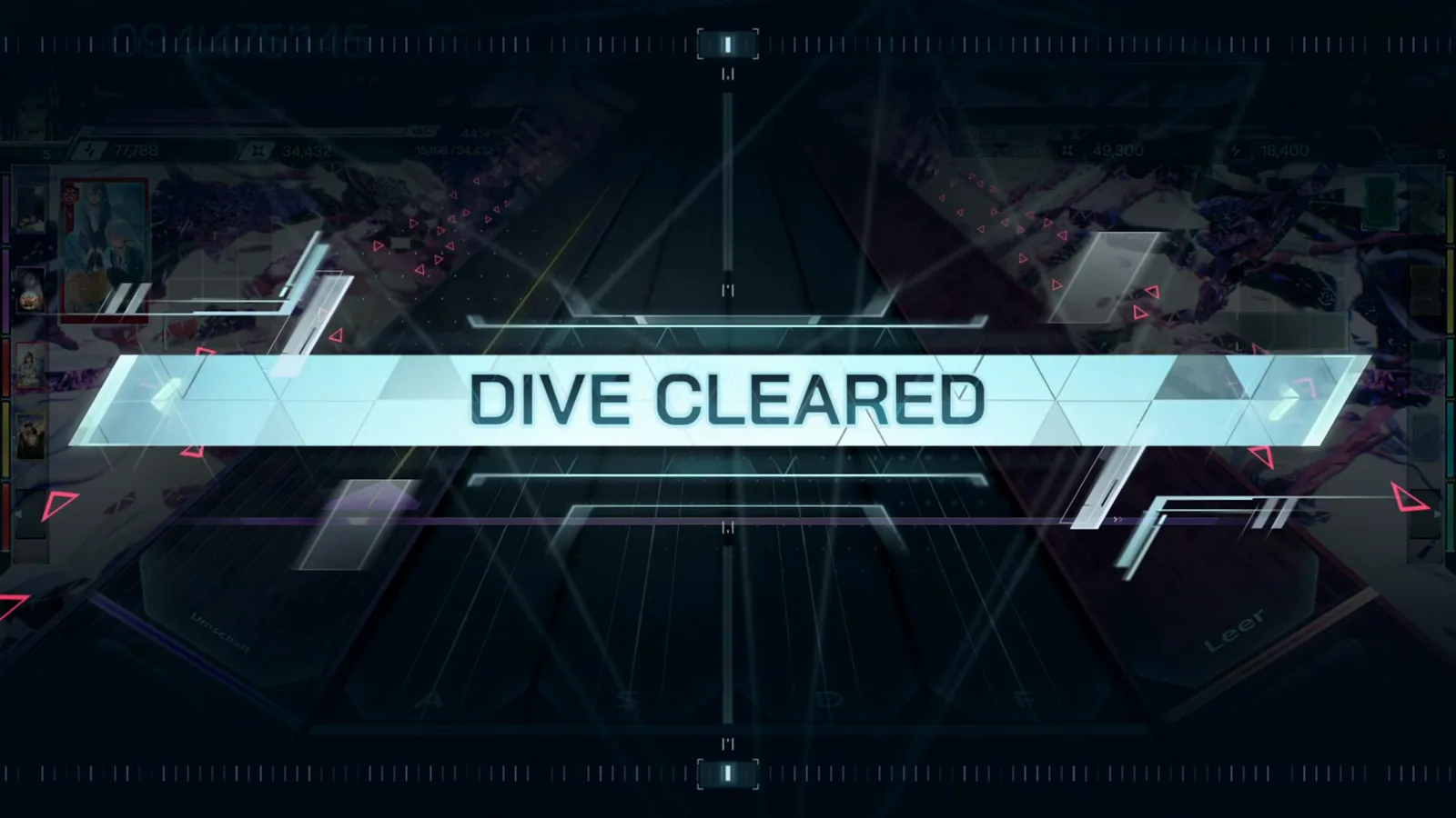 DIVE CLEARED バナー。インファルサスの Re:Flection ULT 10 初見プレイがリトライなしで通過した瞬間