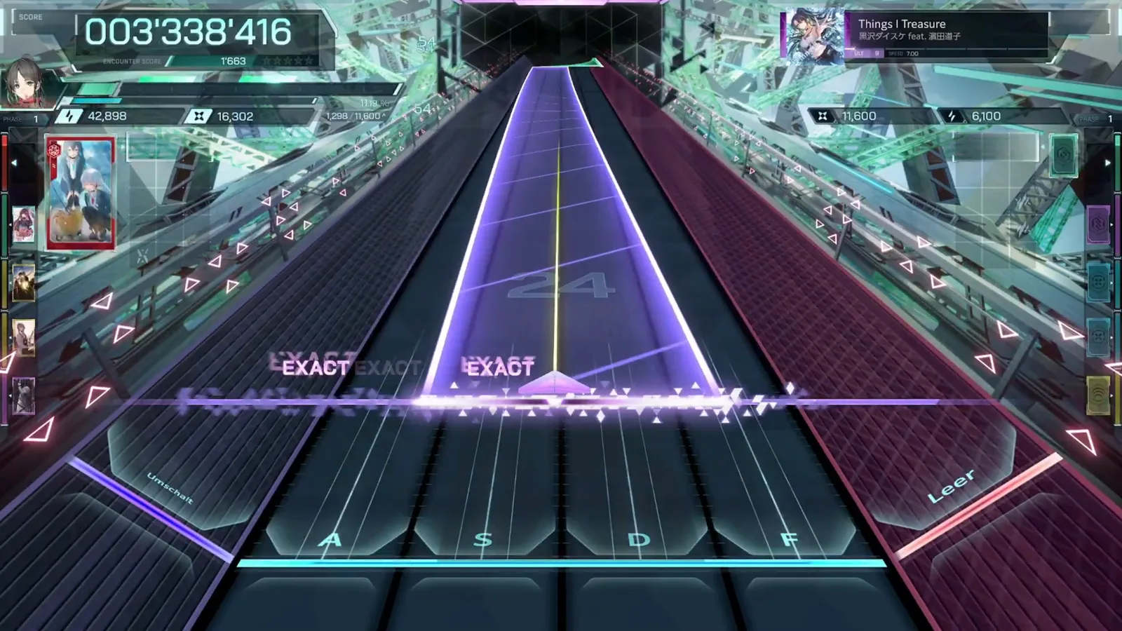 Opening wide wedge Things I Treasure ULT 9 opening in In Falsus with a wide purple wedge judging EXACT EXACT EXACT at combo 24 and score 003'338'416