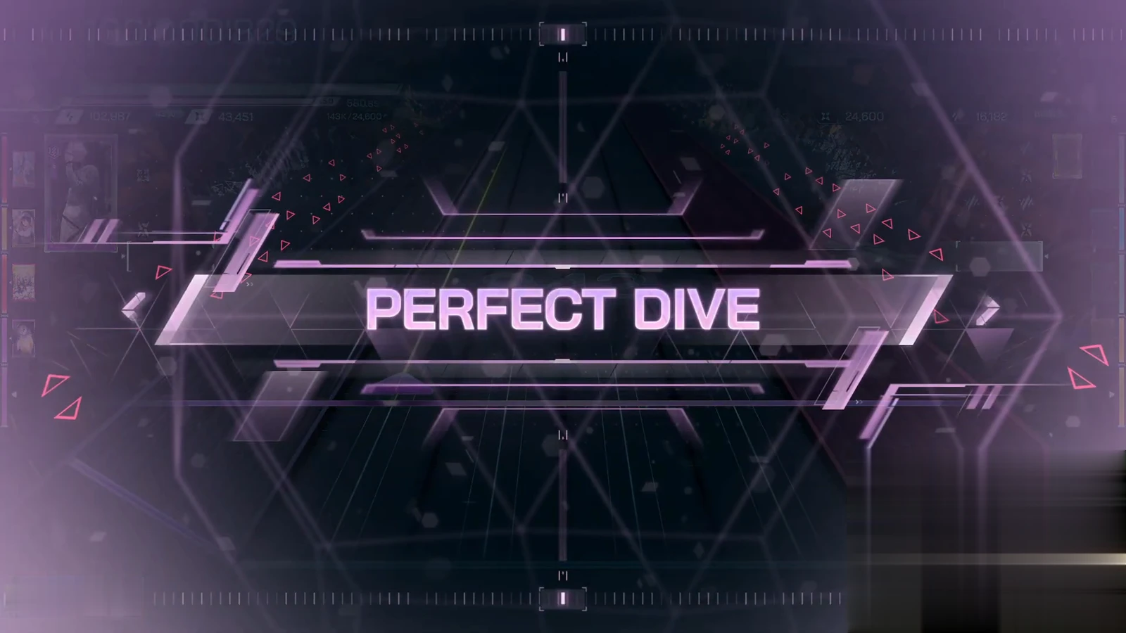 The PERFECT DIVE banner over the darkened highway after the 842nd link lands in In Falsus With Truth ULT 8